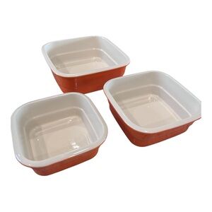 Lenox Orange and White Square Bakeware Set